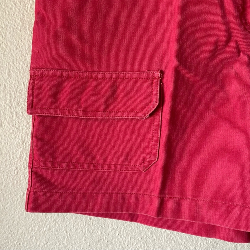 Marsh Landing Denim Cargo Shorts Women’s 14 Petite Red High Waisted 90s Casual - Picture 6 of 16